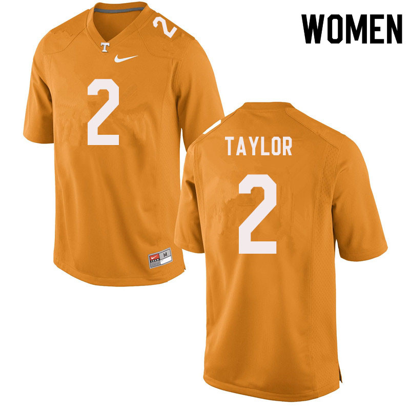Women #2 Alontae Taylor Tennessee Volunteers College Football Jerseys Sale-Orange